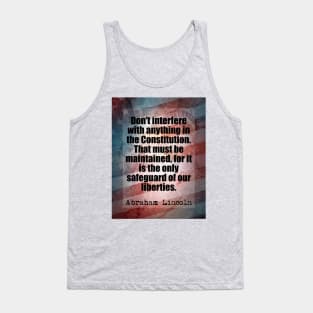 Abraham Lincoln Quote Tank Top